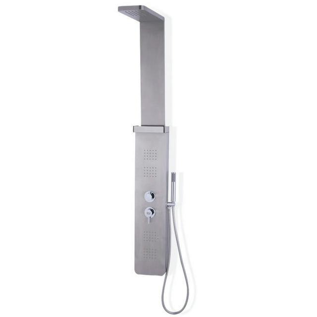 Yardi Yard 59” Stainless Steel Shower Panel with Massage Jets and Hand Shower , Rain Shower Head with Handheld Spray, Wall Mounted High Pressure Shower Head Combo Set