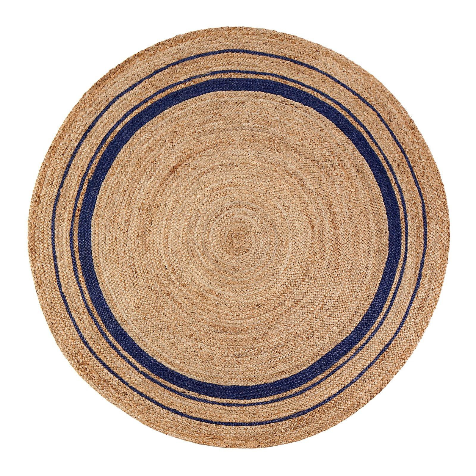 Midnite Braided Wool 8' Round Handmade Area Rug