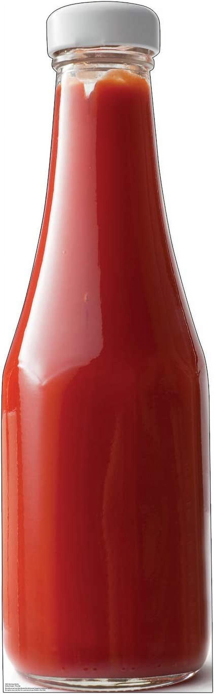 Life-Size Red Ketchup Bottle Cardboard Cutout Standup