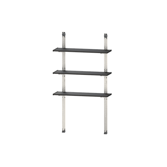 Keter Keter Storage Shed Shelf Kit 40 Inch Easy Assembly Steel Reinforced Utility Kit with Heavy Duty Brackets and Rails, Black