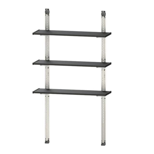 Keter Keter Storage Shed Shelf Kit 40 Inch Easy Assembly Steel Reinforced Utility Kit with Heavy Duty Brackets and Rails, Black