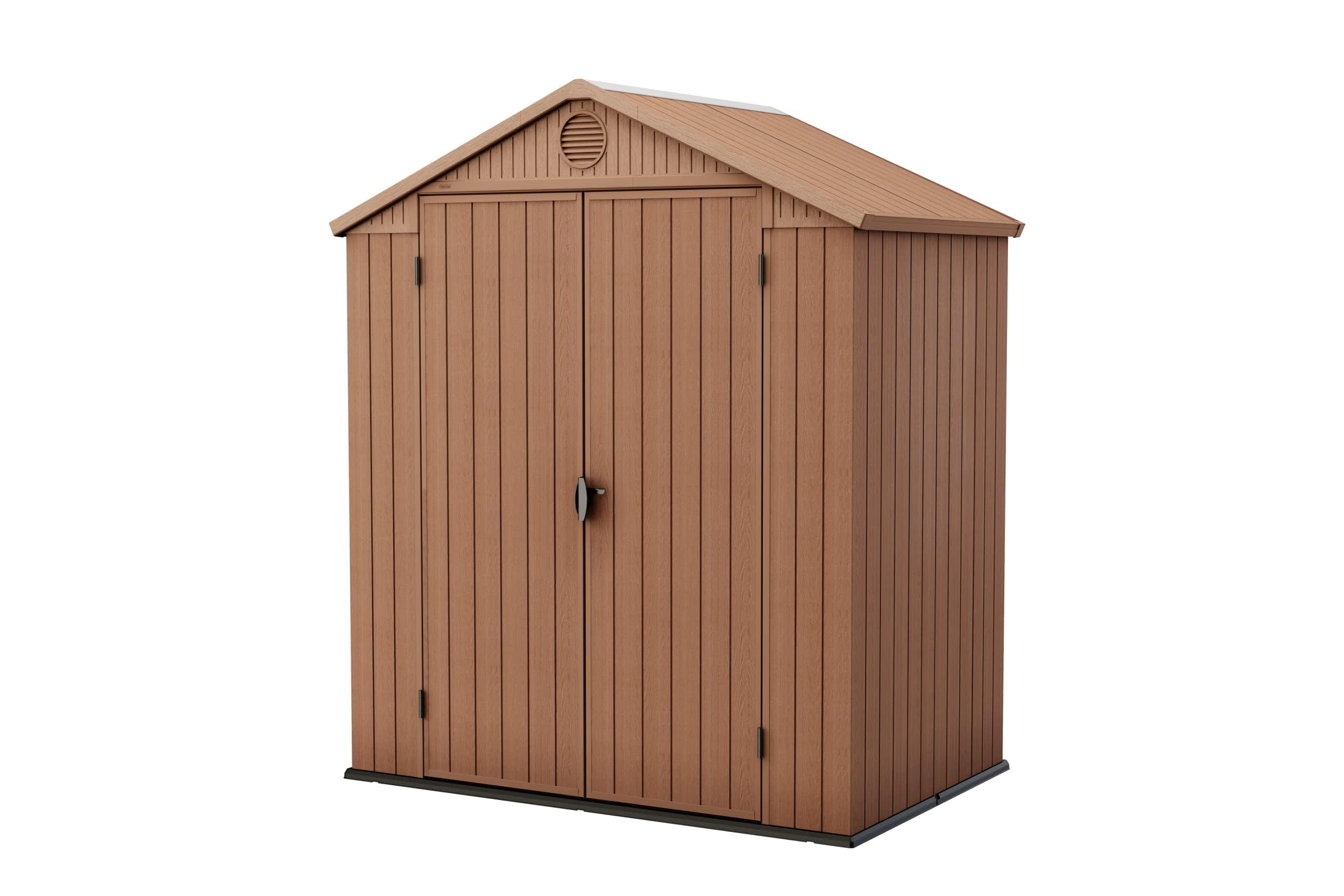 Darwin 4 ft. W x 6 ft. D Durable Resin Outdoor Storage Shed With Floor and Window for Garden Patio Furniture and Tools, Grey