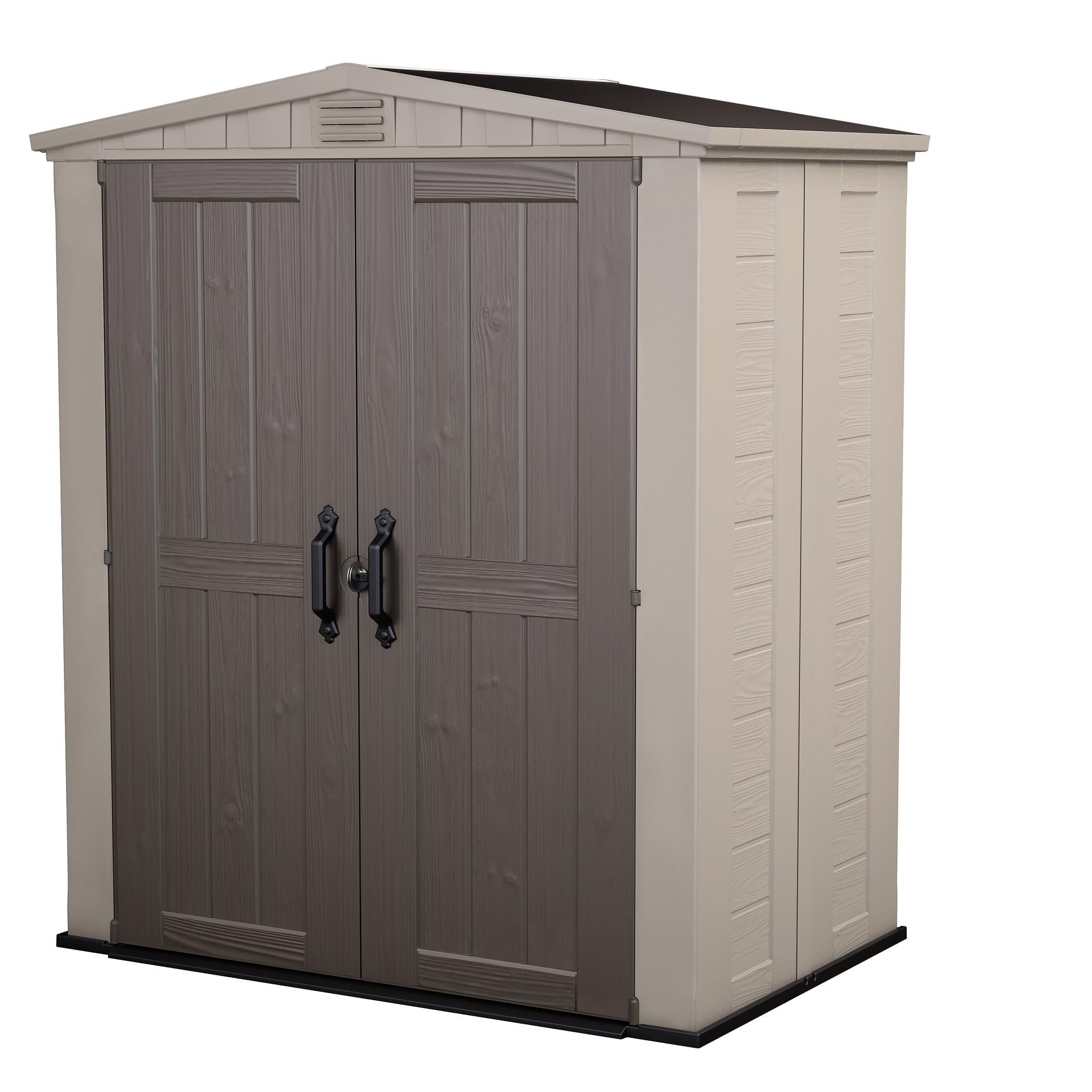 Keter 6' x 3' Taupe and Brown Resin Outdoor Storage Shed