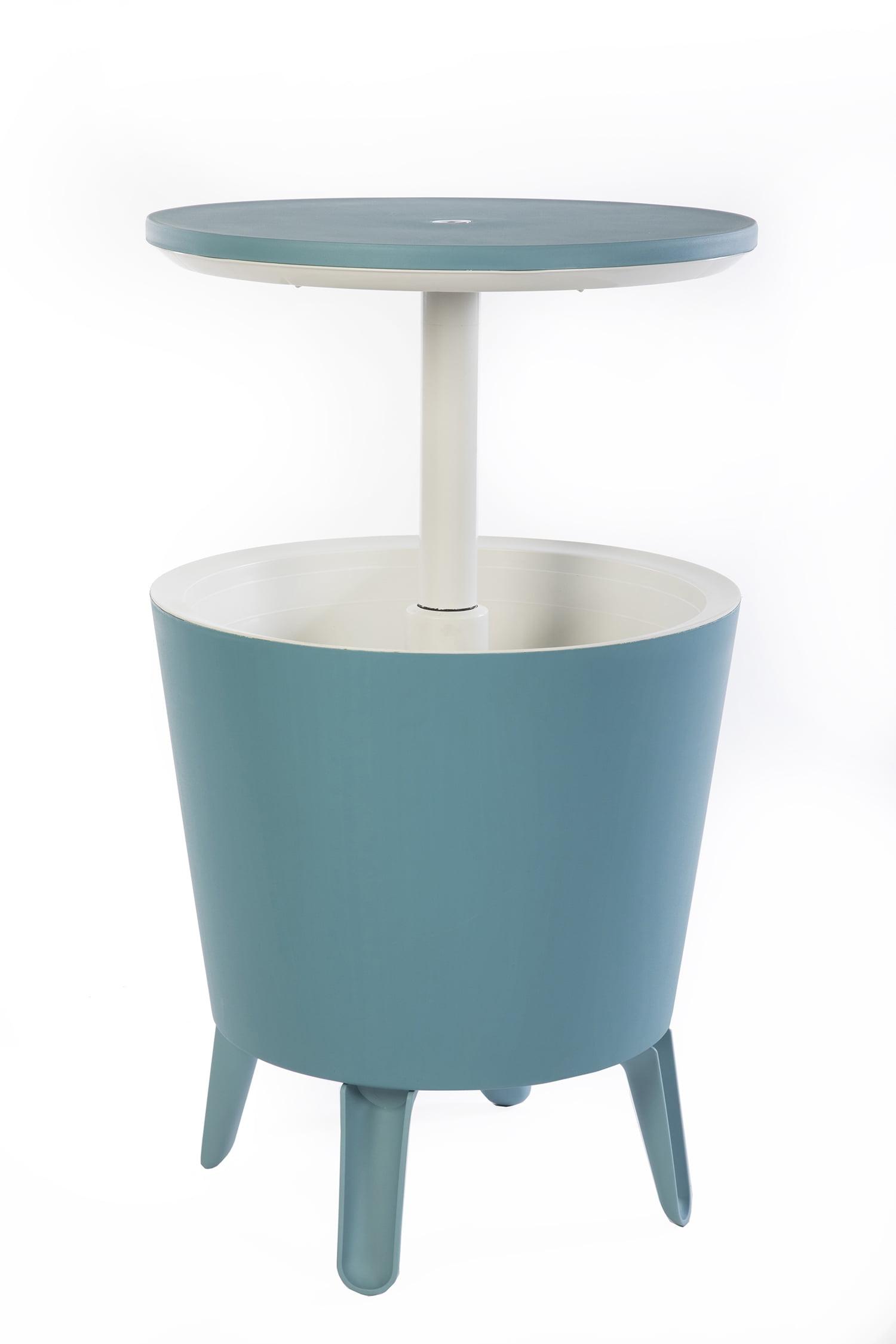 Teal 7.5 Gallon Cool Bar and Side Table