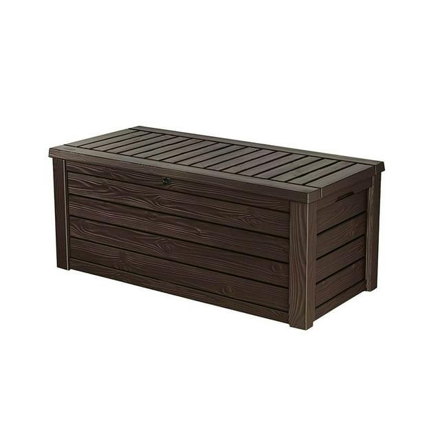 Keter Keter Westwood 150 Gallon Large Durable Resin Outdoor Storage and Organization Deck Box For Patio Furniture and Supplies