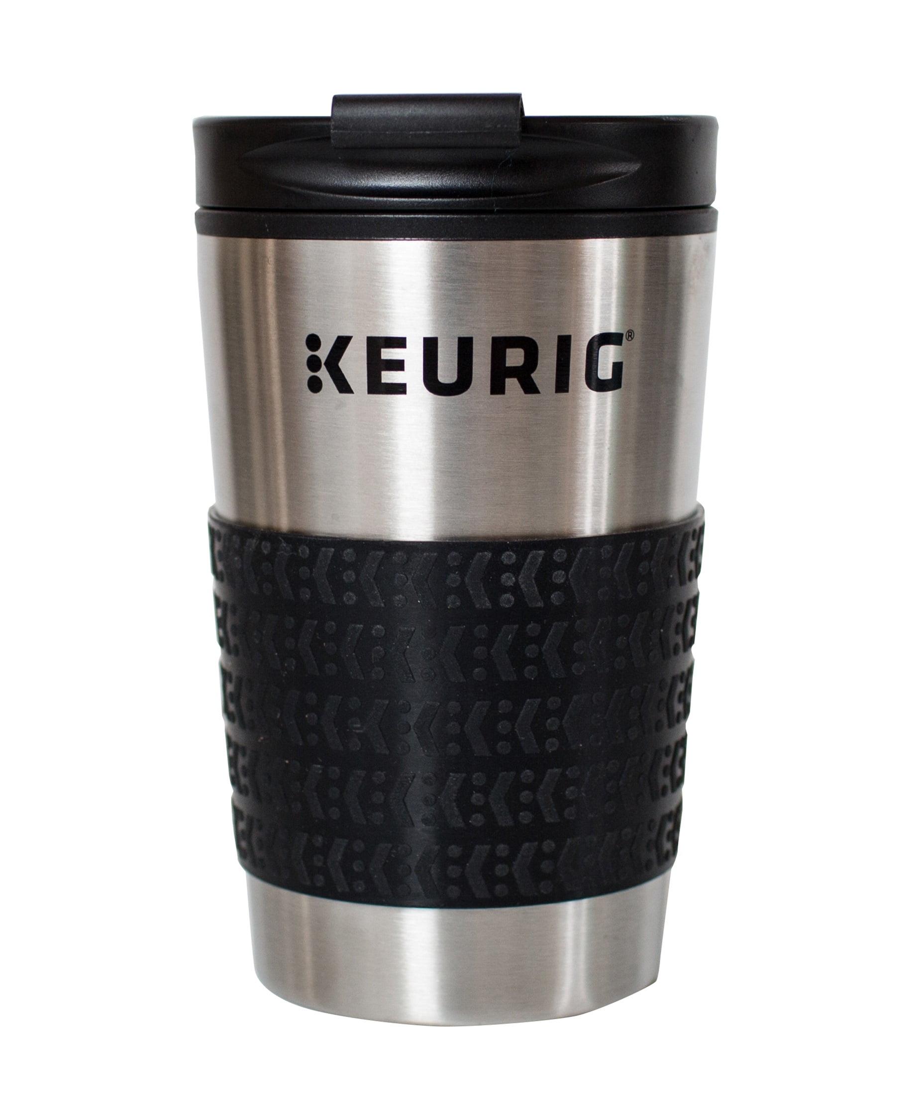 Keurig® 12oz Stainless Steel Insulated Coffee Travel Mug, Fits Under Any Keurig® K-Cup Pod Coffee Maker (including K-15/K-Mini), Silver