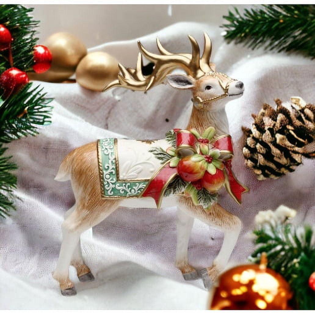 Kevins Gift Shoppe Ceramic Victorian Harvest Reindeer Figurine Centerpiece