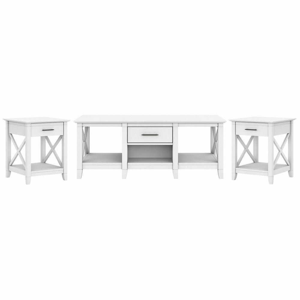 Pure White Oak Coffee Table with 2 End Tables