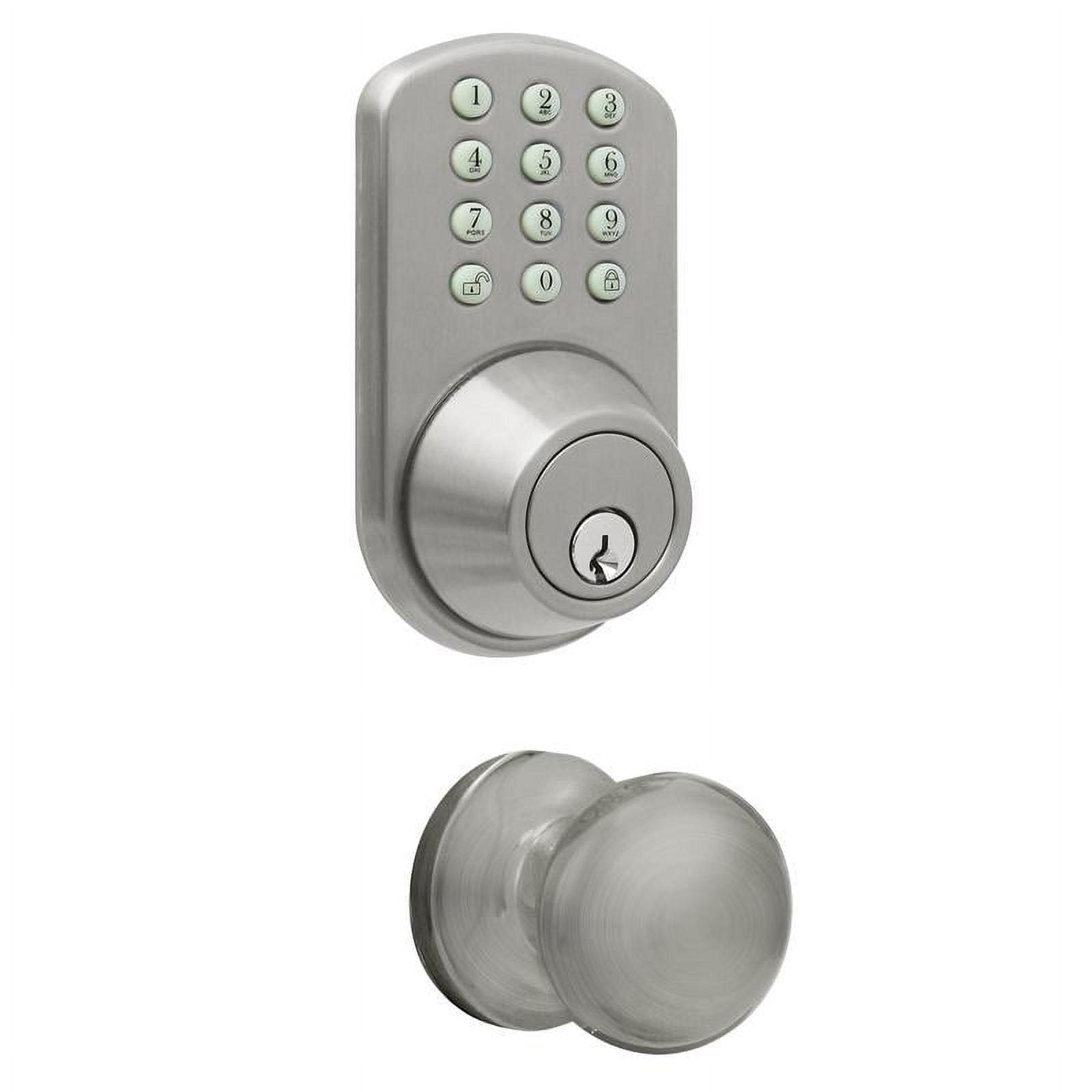 Keyless Entry Deadbolt and Door Knob Lock Combo Pack with Electronic Digital Keypad Satin Nickle