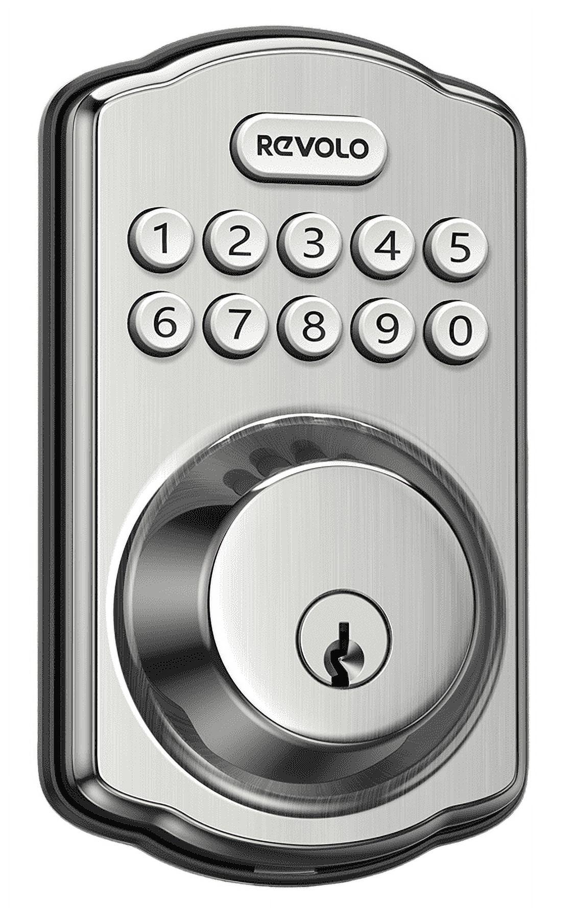 Revolo Keyless Entry Door Lock with Keypad, Digital Smart Deadbolt Lock for Front Door, Auto Lock, Easy Installation-Satin Nickel Finish