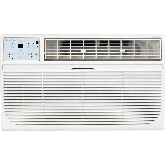 Keystone Keystone 10,000 BTU Wall Mounted Air Conditioner with Supplemental Heat and Dehumidifier Remote Control for Rooms up to 450 Sq.Ft., Quiet, High Efficiency AC