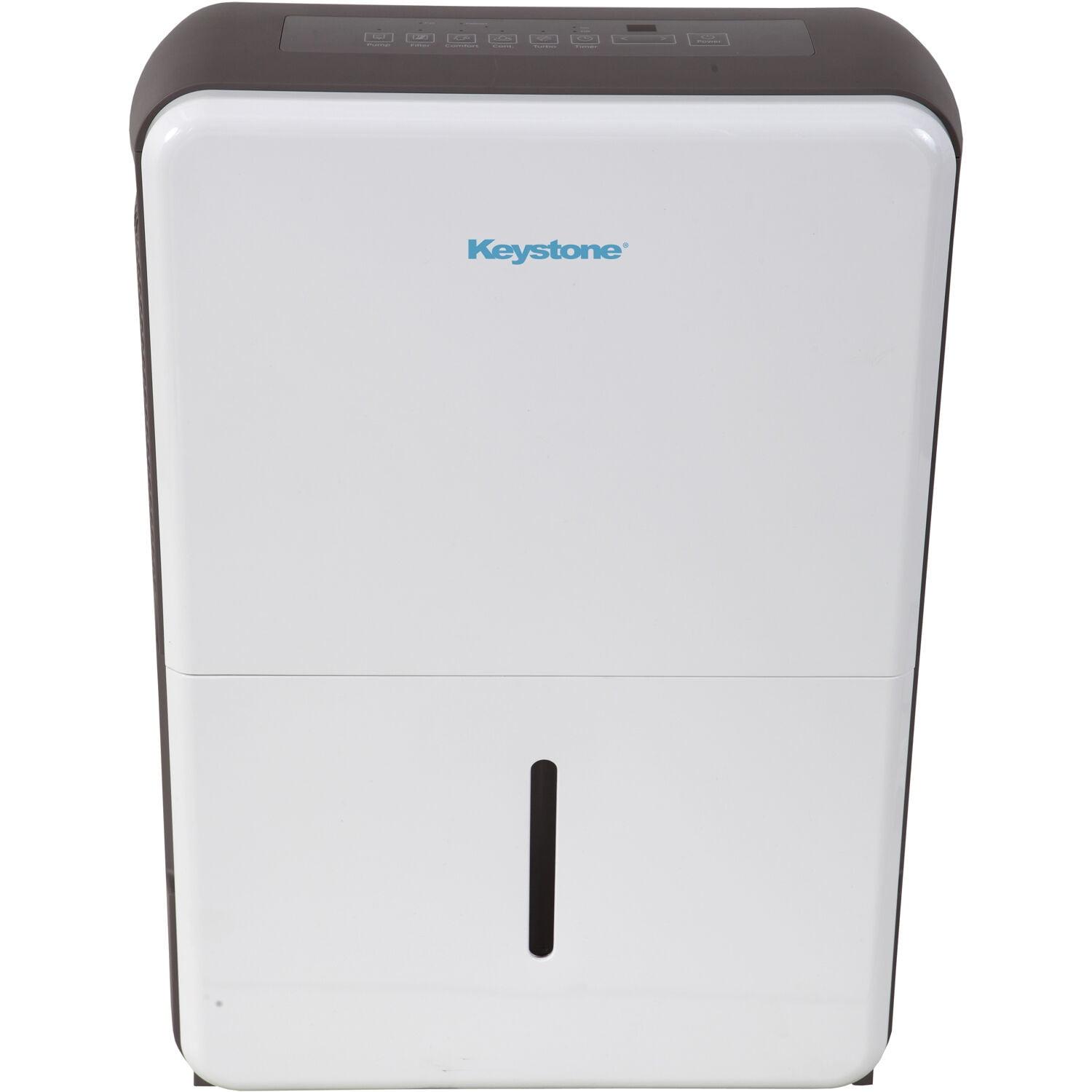 Keystone Energy Star Portable Dehumidifier in White for Rooms up to 1500 Sq. Ft.