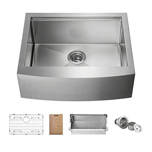 27'' L Farmhouse / Apron Single Bowl Stainless Steel Kitchen Sink