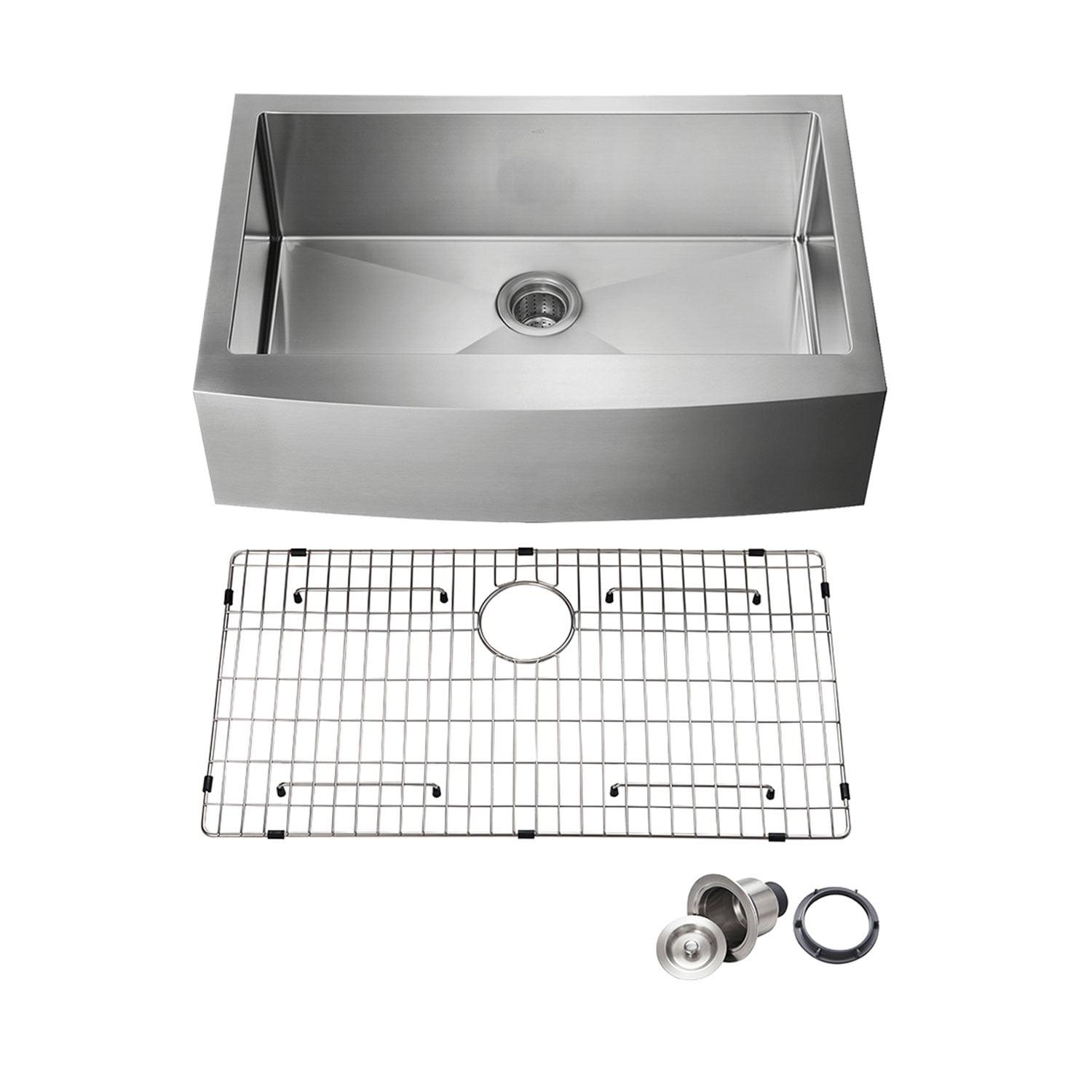 33'' Stainless Steel Farmhouse Apron Single Bowl Kitchen Sink