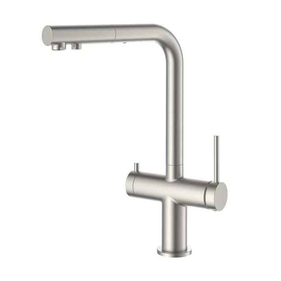 KIBI KFF502BN KIBI Circular 2-in-1 Single Hole Pull Out Kitchen Faucet