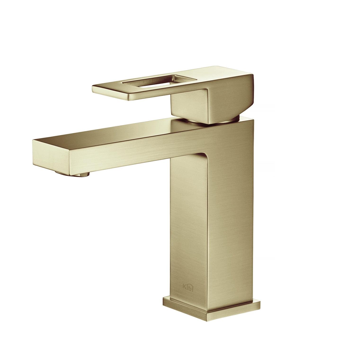 Kibi USA Single-handle Bathroom Vanity Sink Faucet w/ Water Hose Brushed Gold Brushed