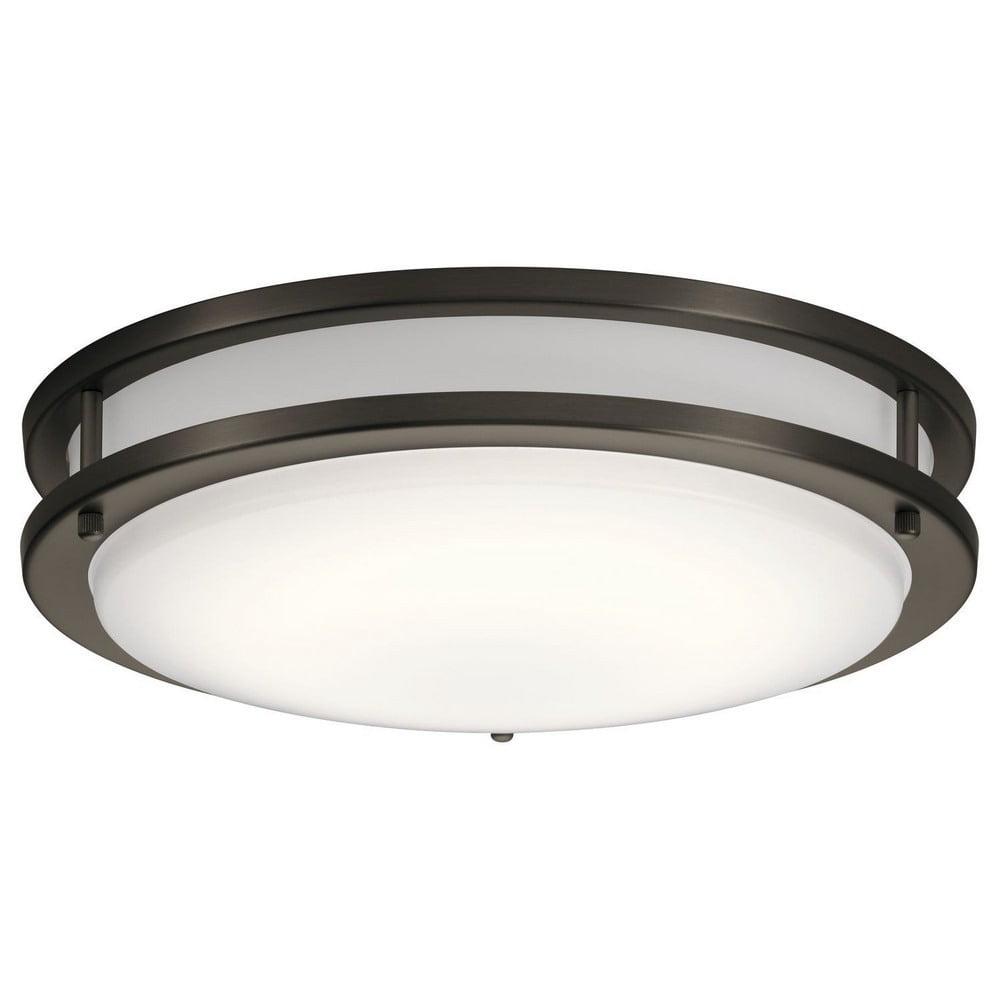 Kichler 10769Led Avon 14" Wide Integrated Led Flush Mount Drum Ceiling Fixture - Bronze