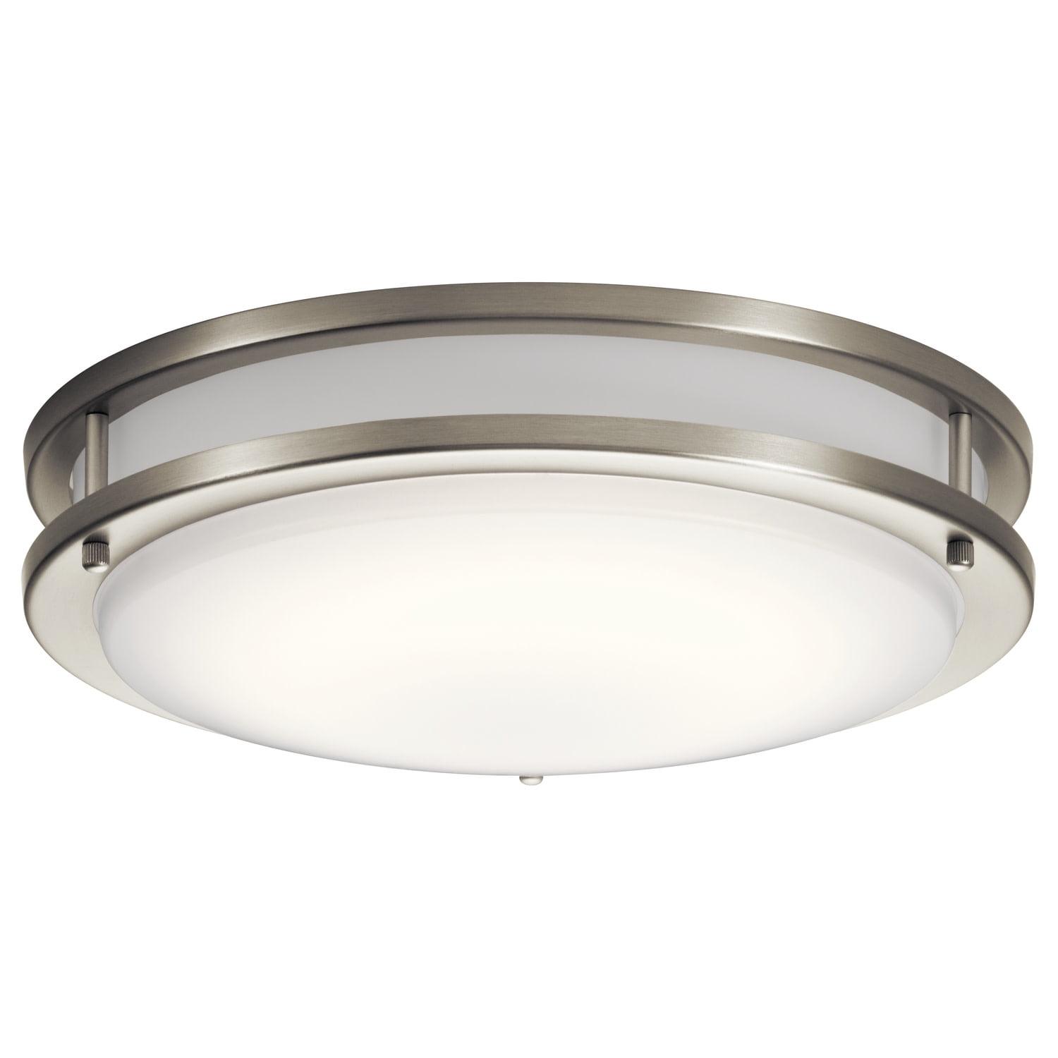 Kichler 10769Led Avon 14" Wide Integrated Led Flush Mount Drum Ceiling Fixture - Nickel