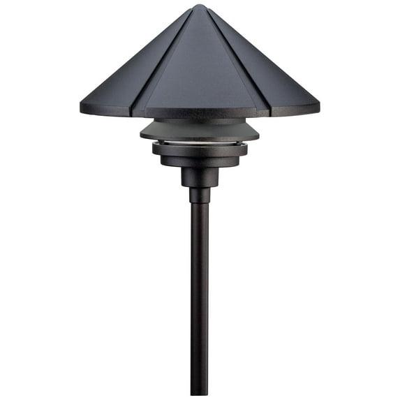 Line Voltage 1 Light Path Lamp 9.5 Inches Tall By 11.5 Inches Wide-Textured Black Finish Kichler Lighting 15211Bkt