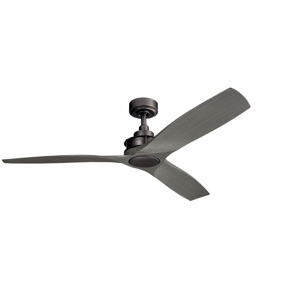 Ried 56" Anvil Iron Ceiling Fan with Driftwood Blades