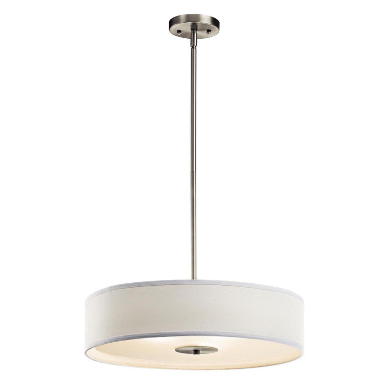 24" 3 Light Convertible Pendant Brushed Nickel