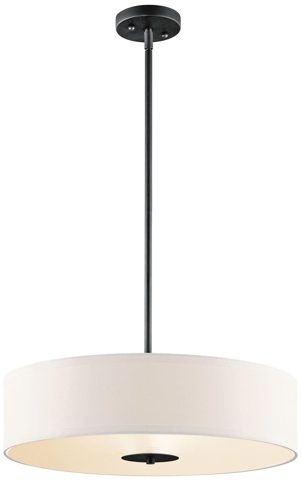 20" 3 Light Convertible Pendant Brushed Nickel