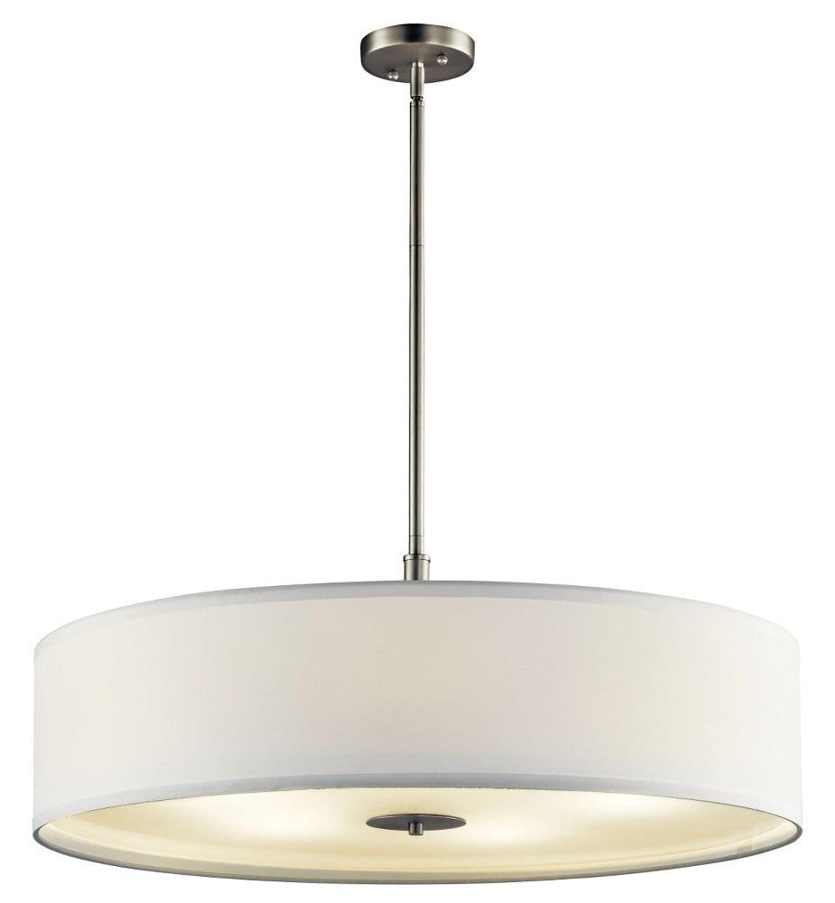 42196NI-Kichler Lighting-5 light Pendant - with Transitional inspirations - 12 inches tall by 30 inches wide-Brushed Nickel Finish