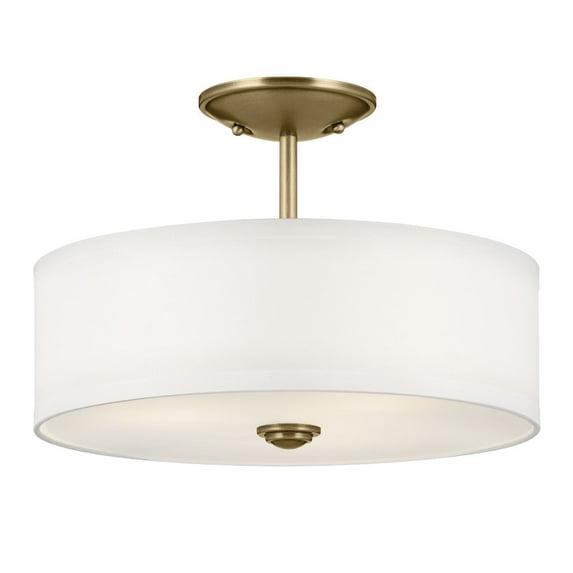 Kichler Lighting Shailene 3 - Light Semi-Flush Mount in  Natural Brass