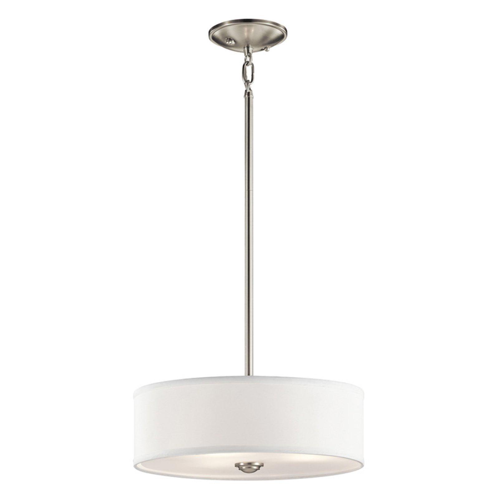 Shailene 14" Brushed Nickel Drum Ceiling Light