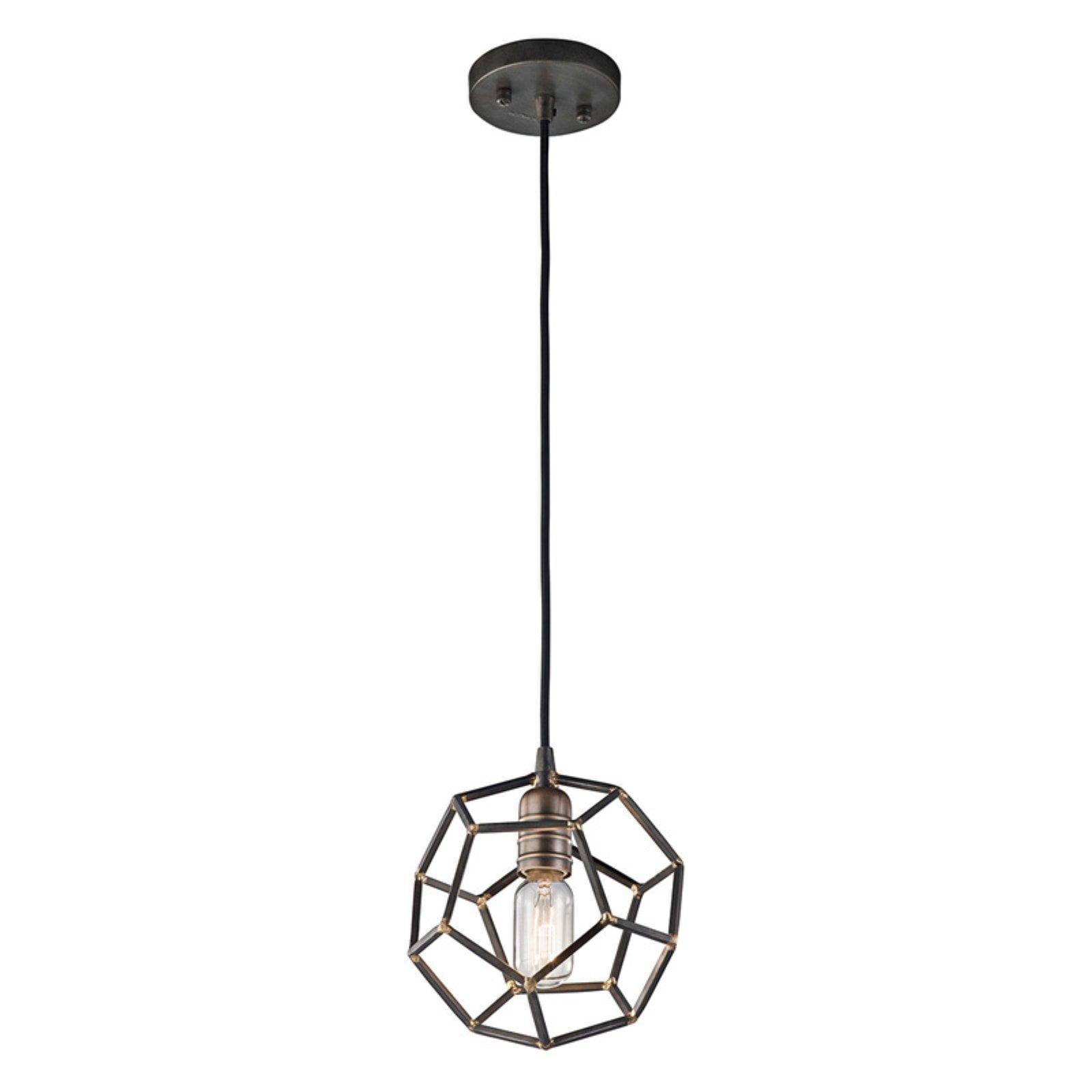 Rocklyn 1-Light Mini Pendant in Raw Steel Finish