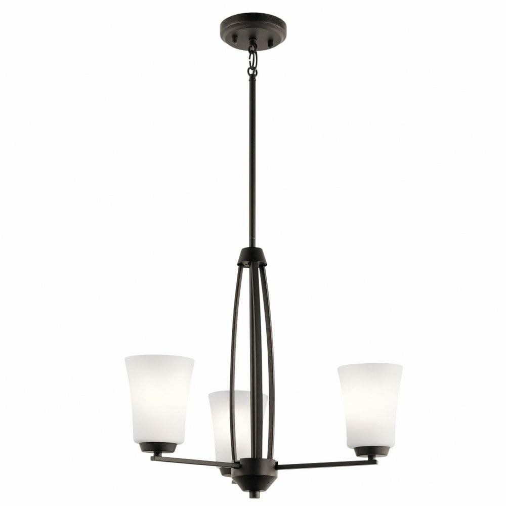 44050OZ-Kichler Lighting-Tao - 3 light Small Chandelier - 18.75 inches tall by 21.75 inches wide-Olde Bronze Finish    -Traditional Installation