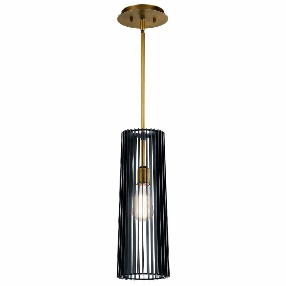 Linara 1 Light Pendant Black