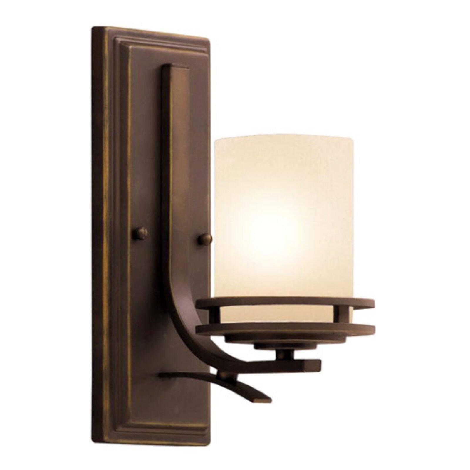 Hendrik Bronze 12" Wall Sconce with Cream Shade