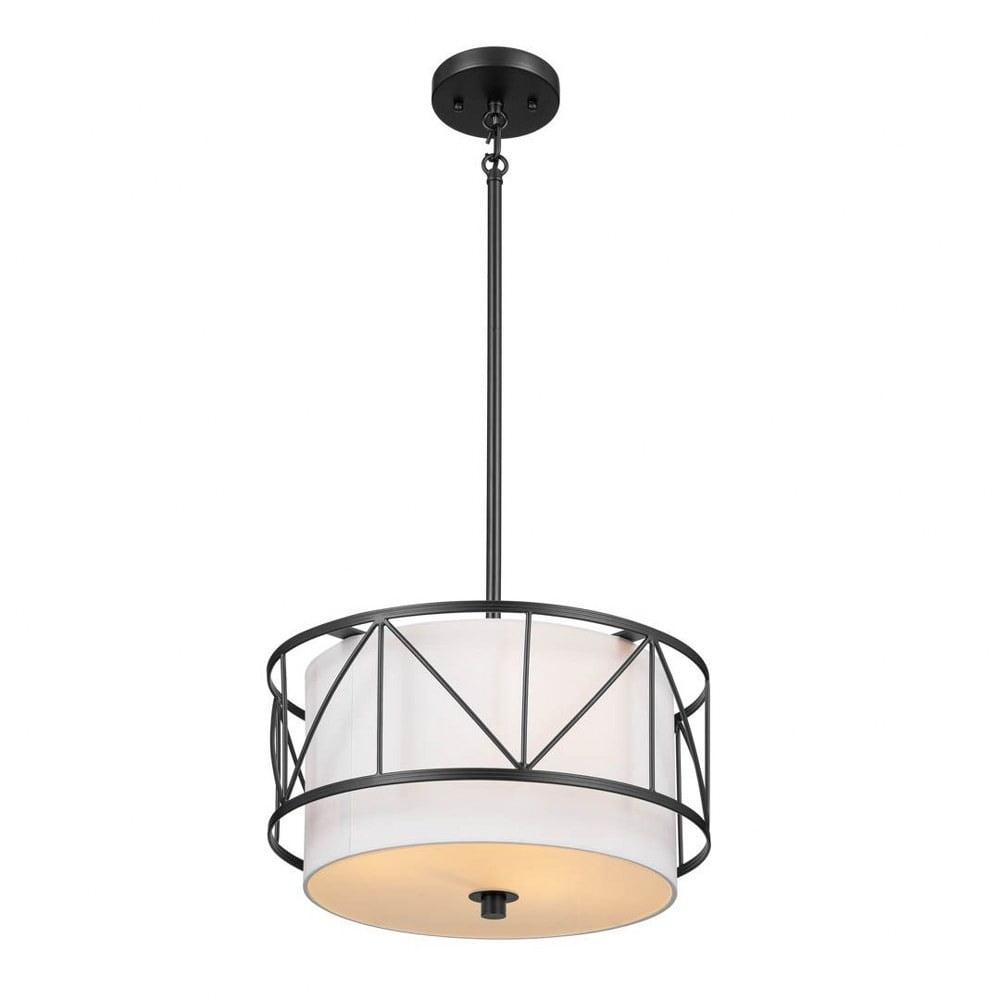 Kichler 52074 Birkleigh 3 Light 14" Wide Pendant - Black