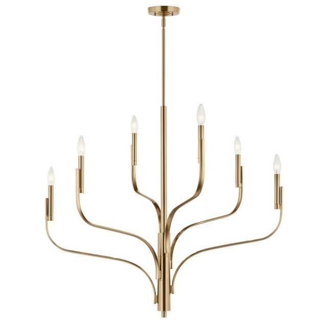 52673CPZ-Kichler Lighting-Livadia - 6 Light Chandelier-33 Inches Tall and 36.25 Inches Wide-Champagne Bronze Finish