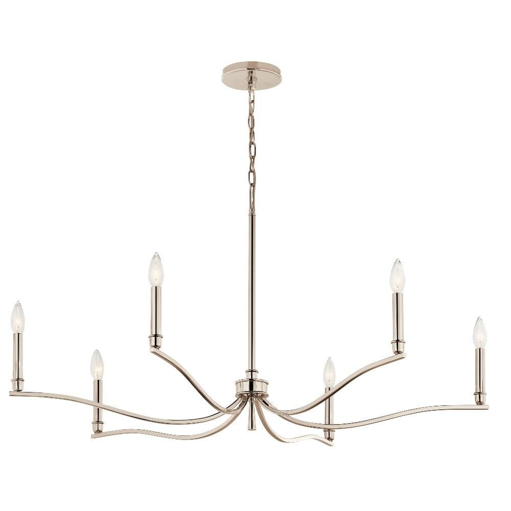 Champagne Bronze 6-Light Candle Style Chandelier