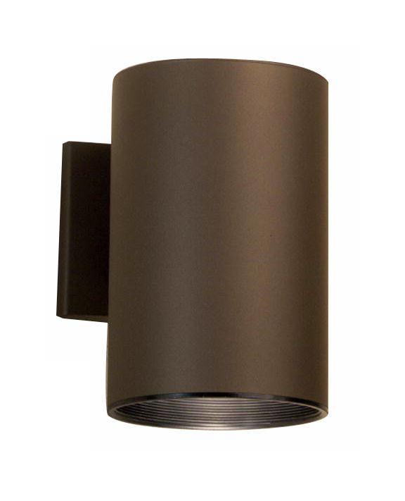 Distressed Bronze Cylinder Outdoor Wall Light