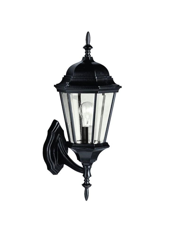 Madison 20 inch 1 Light Outdoor Wall Light with Clear Beveled Glass in Black