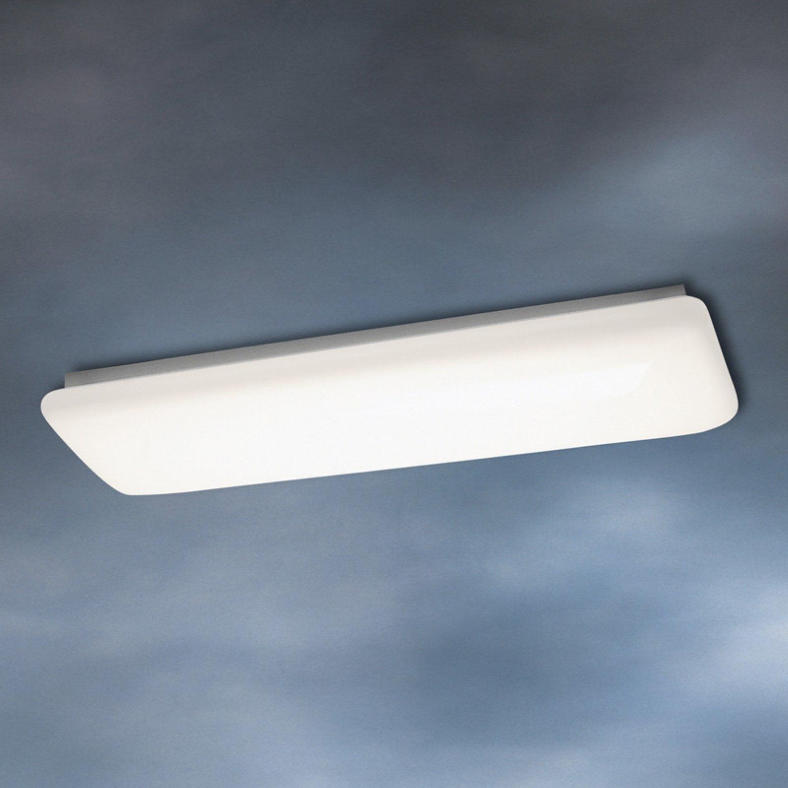 Elegant Utilitarian White Glass 2-Light Flush Ceiling Mount