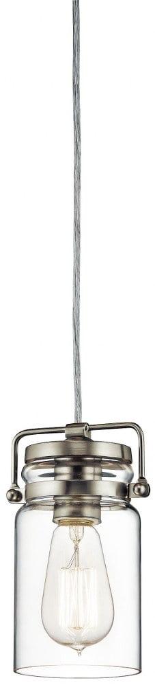 Kichler Lighting Brinley 1 - Light Pendant in  Brushed Nickel