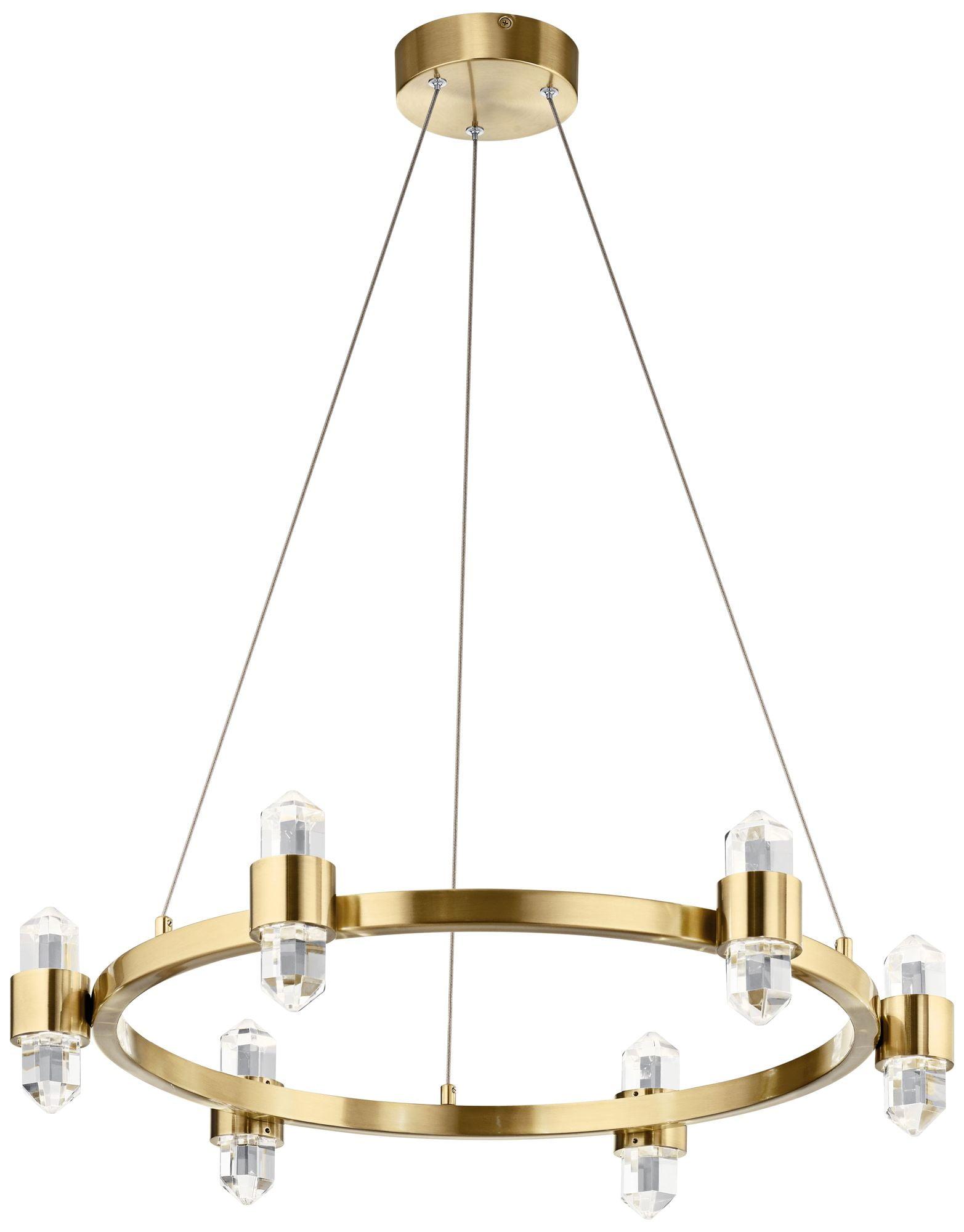 Arabella Champagne Gold Optical Crystal 12-Light LED Chandelier