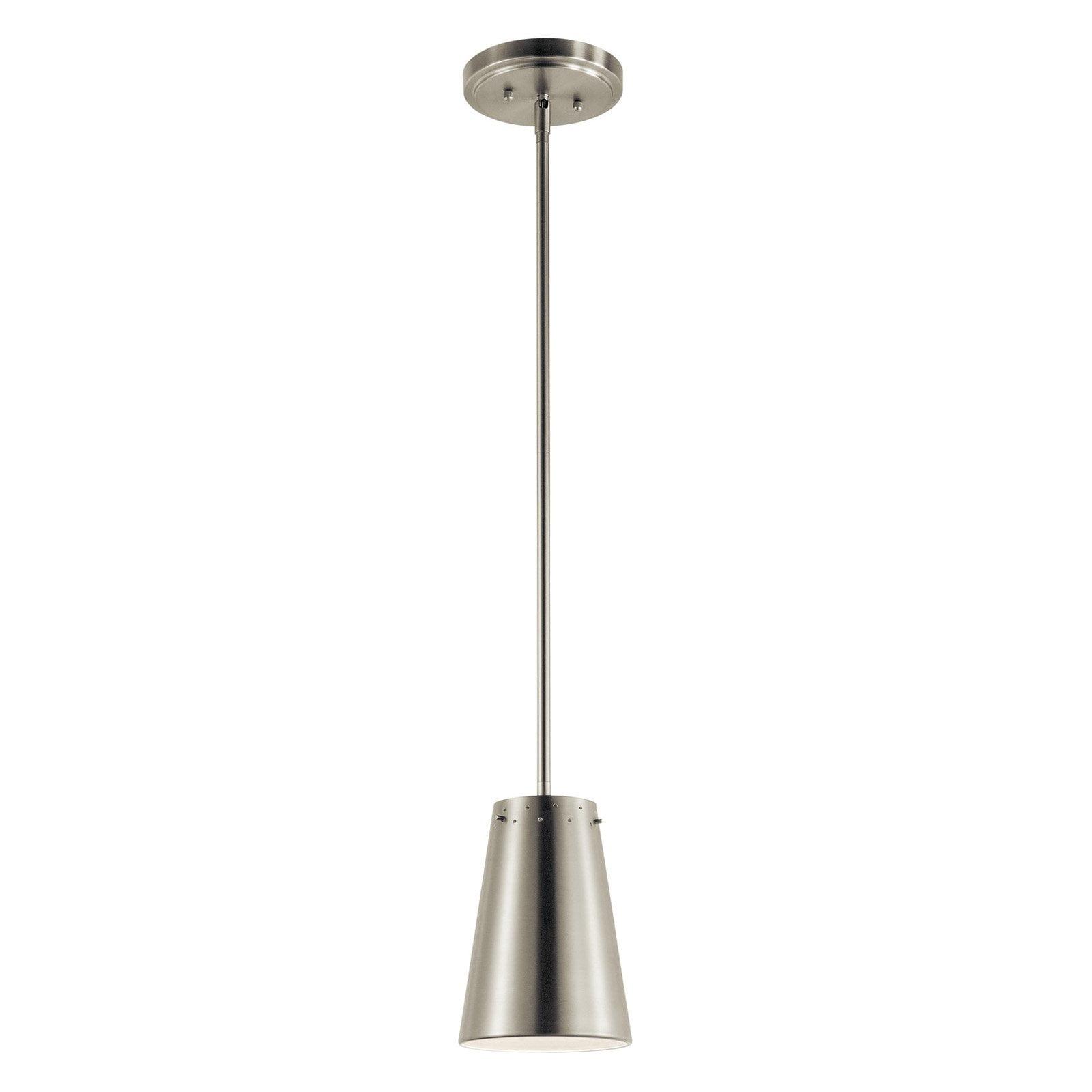 Brushed Nickel 6" LED Mini Pendant Light