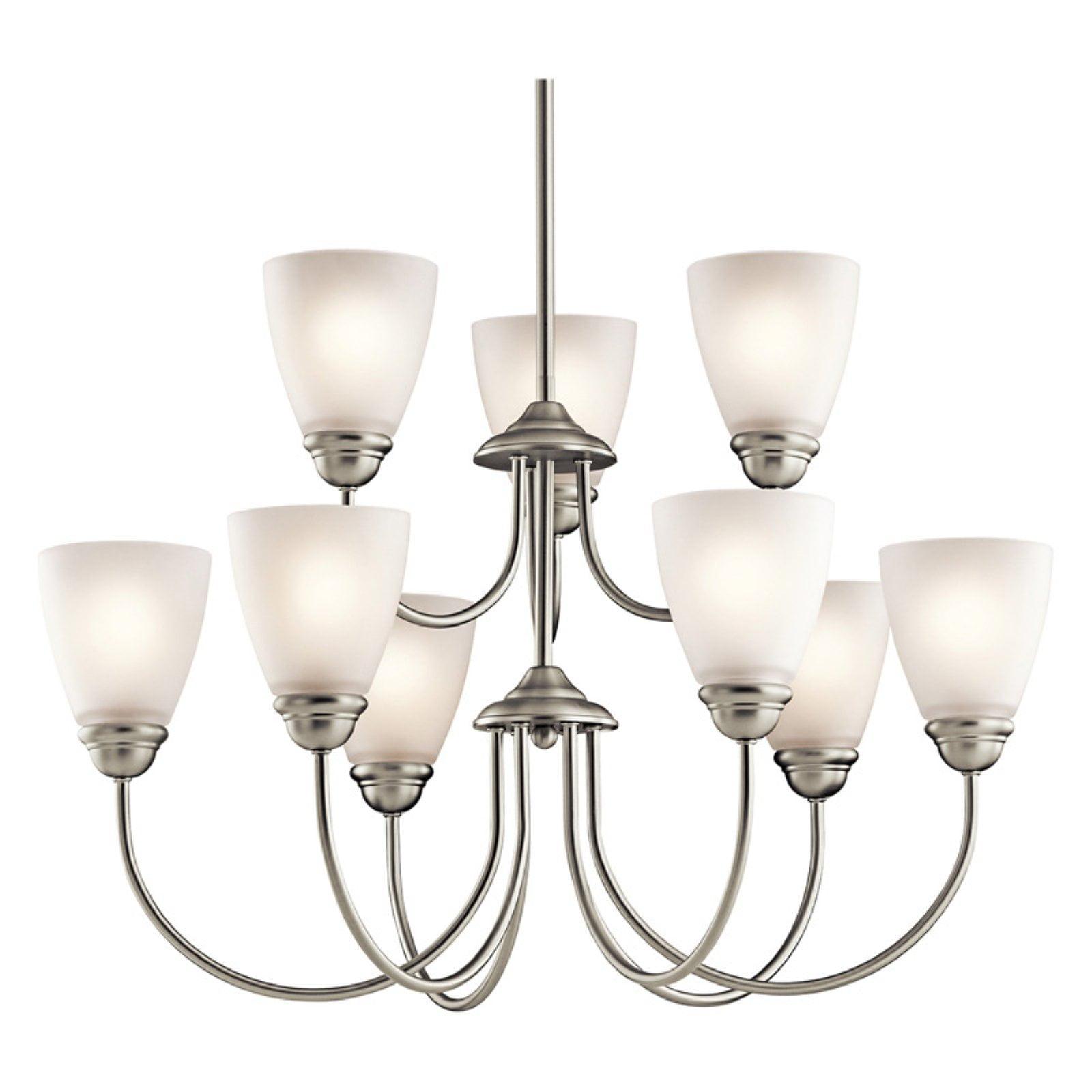 Jolie 28" Distressed Bronze Nickel LED Chandelier