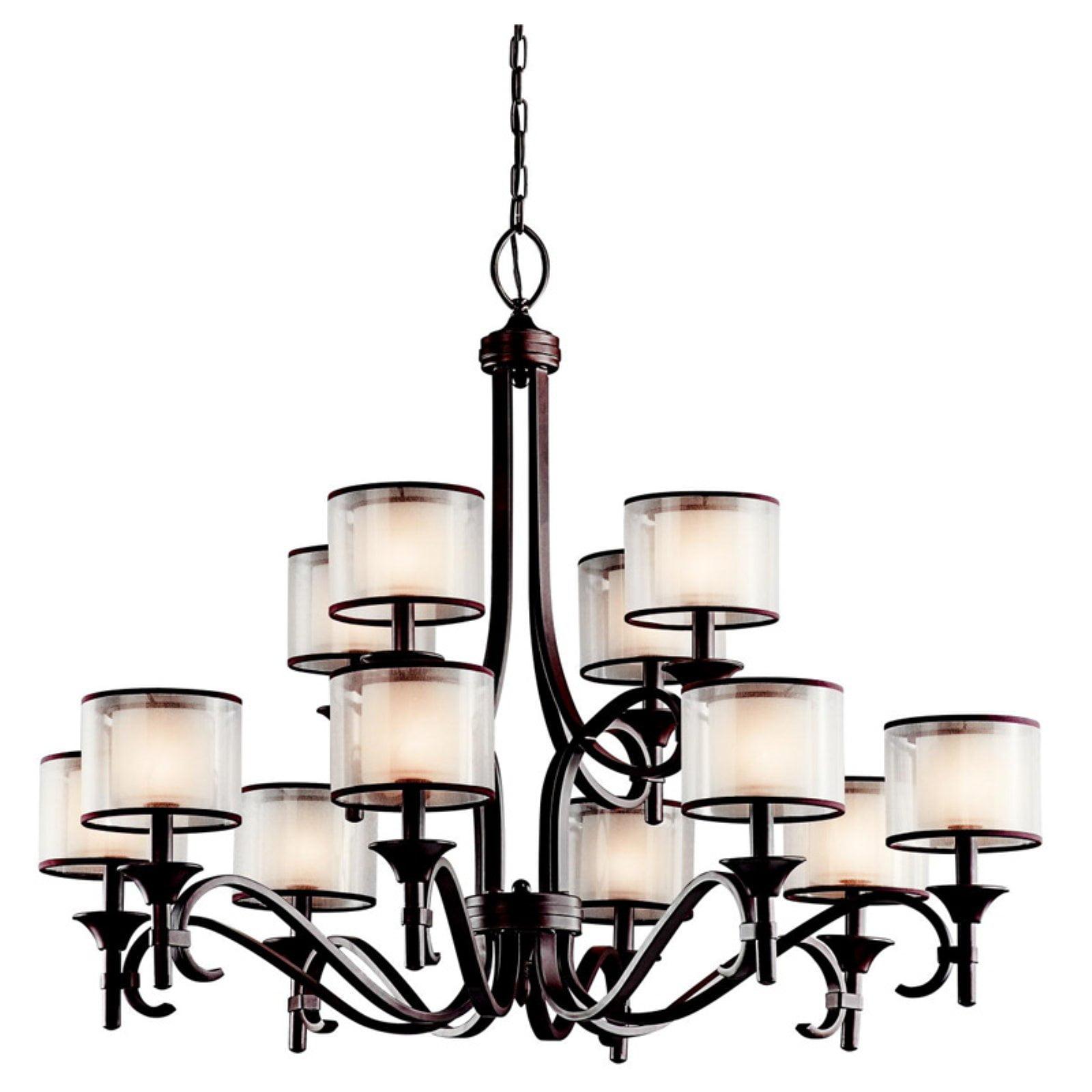 Transitional Twelve Light Chandelier-Mission Bronze Finish Bailey Street Home 147-Bel-553124