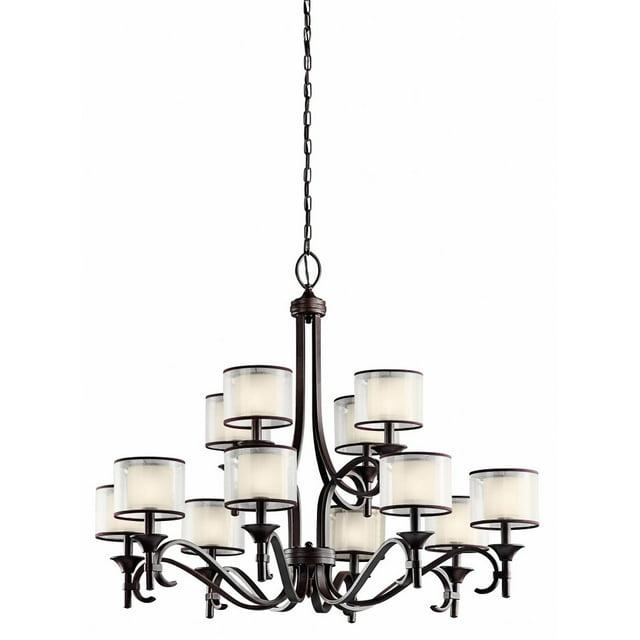 Transitional Twelve Light Chandelier-Mission Bronze Finish Bailey Street Home 147-Bel-553124