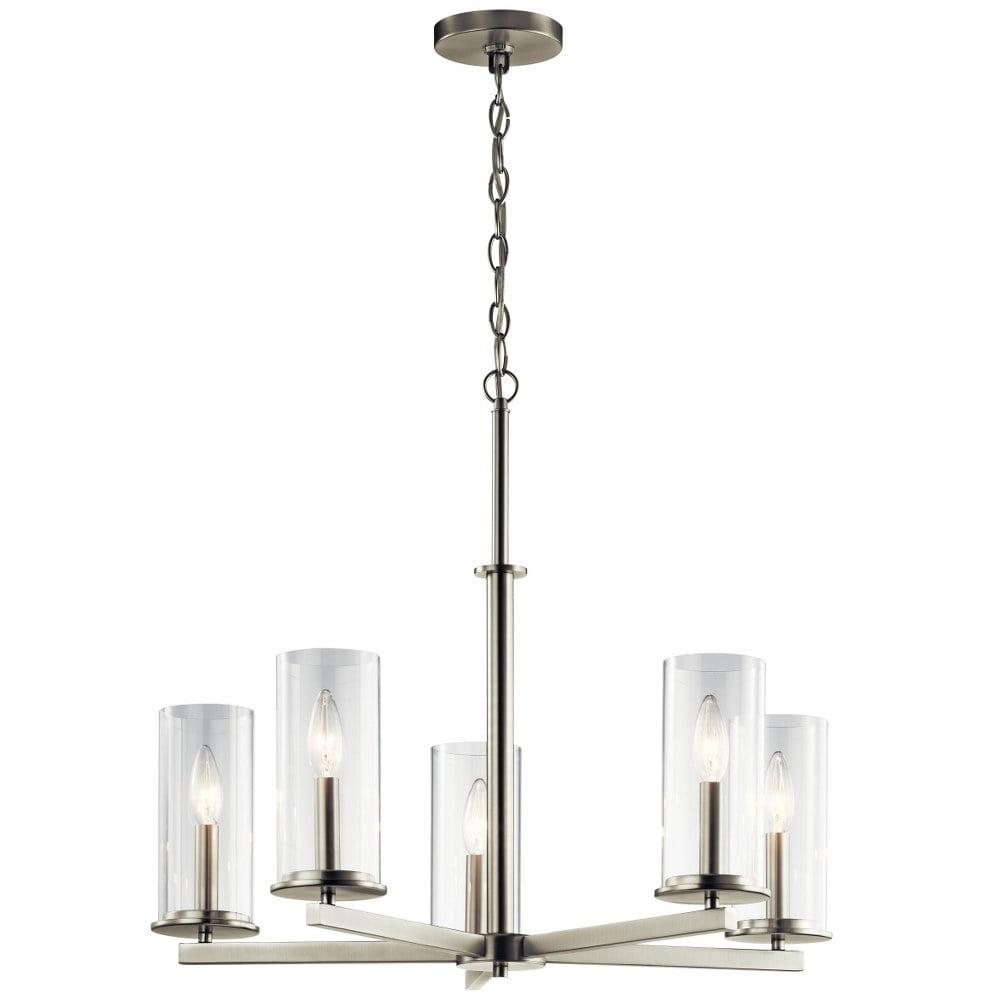 Kichler Lighting Crosby 5 - Light Chandelier in  Brushed Nickel