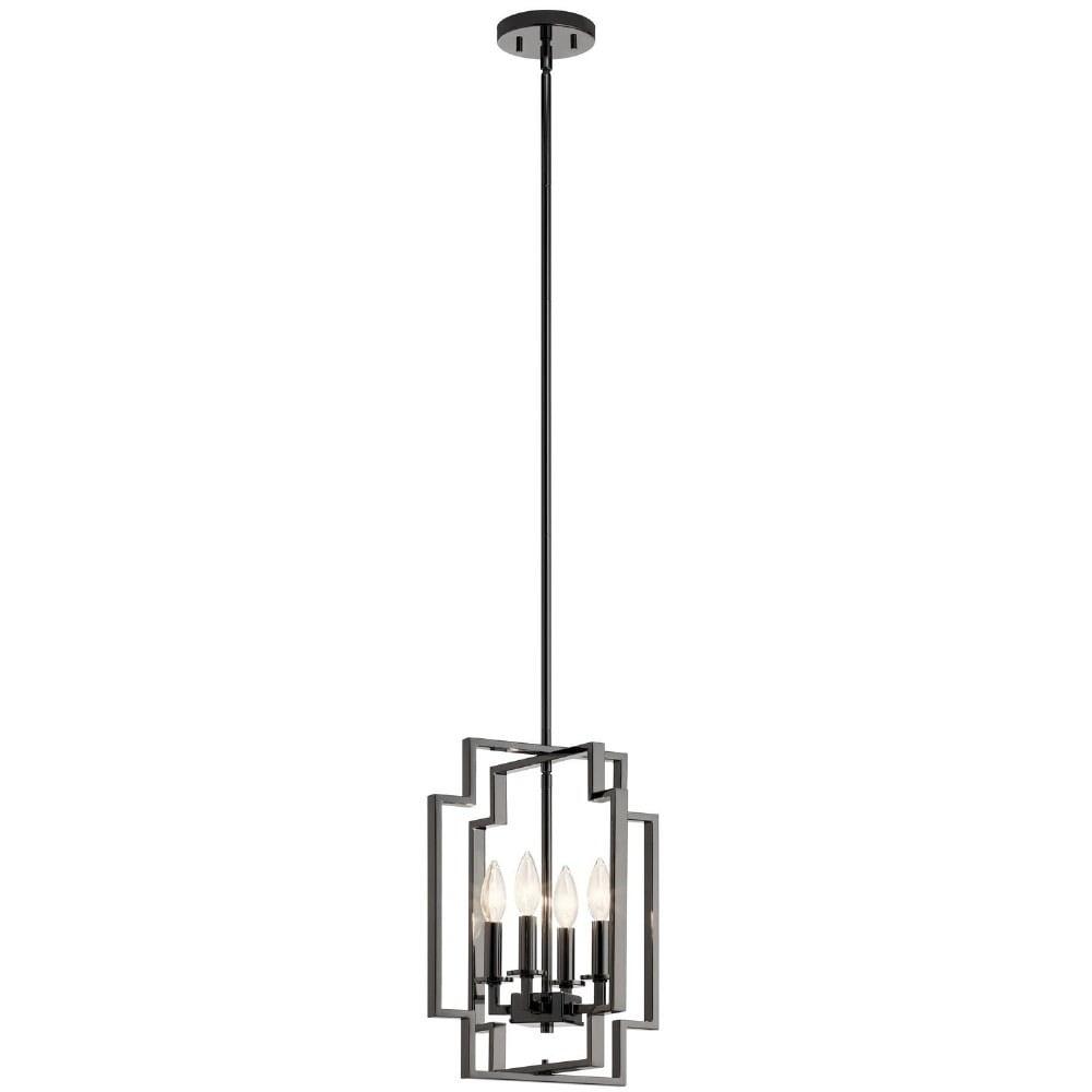 Contemporary Midnight Chrome 4-Light Incandescent Pendant