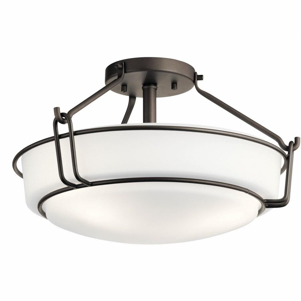 Kichler Lighting Alkire 3 - Light Semi-Flush Mount in  Olde Bronze