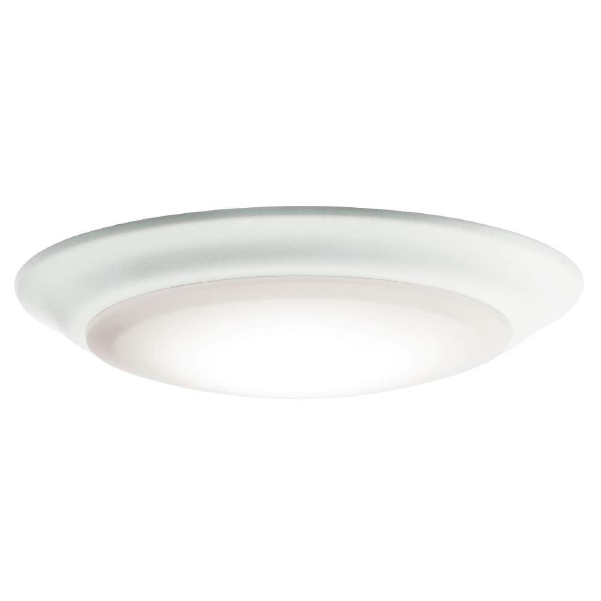 Transitional White Aluminum 7.5" LED Ceiling Light, Energy Star Rated