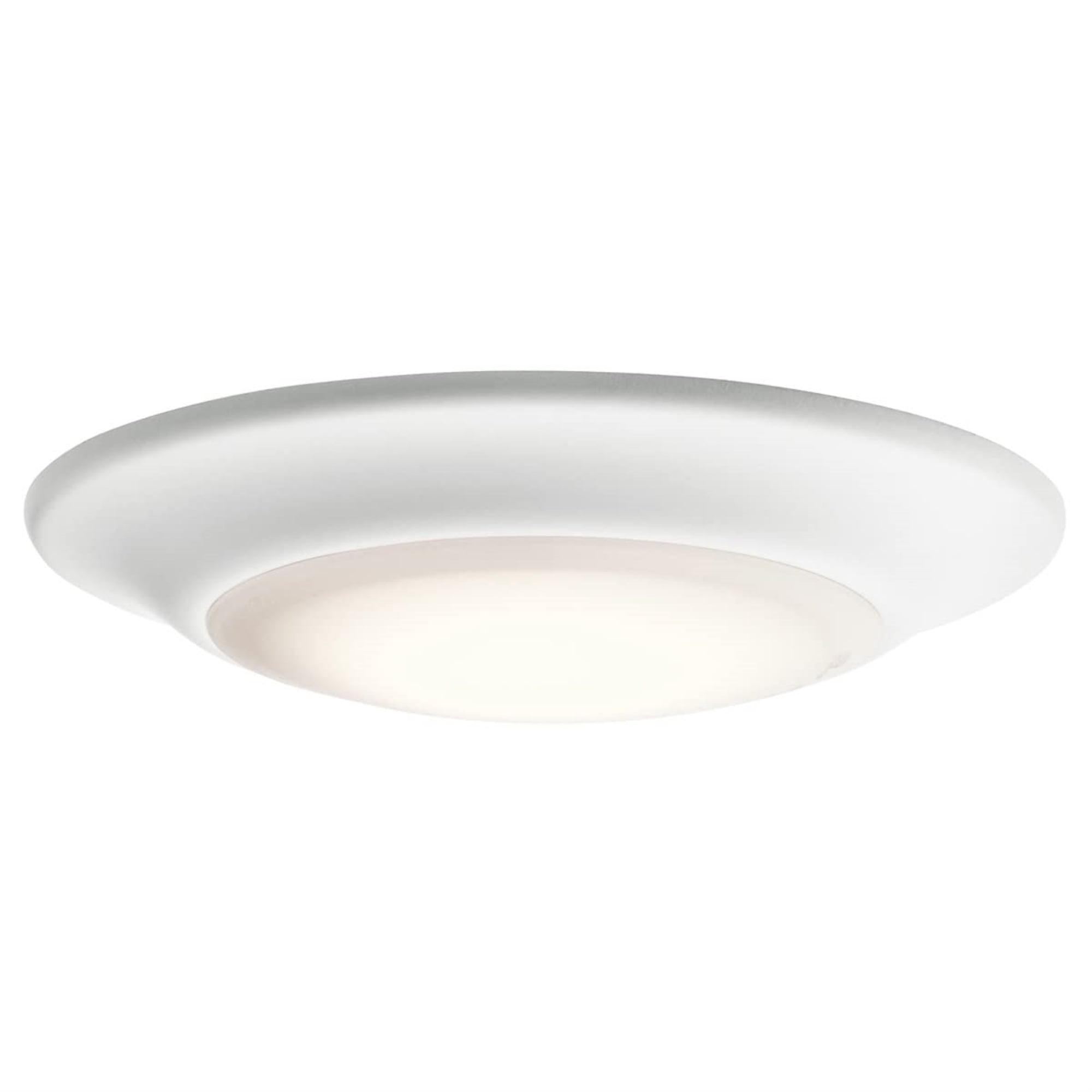 White Glass LED Indoor/Outdoor Flush Mount Ceiling Light